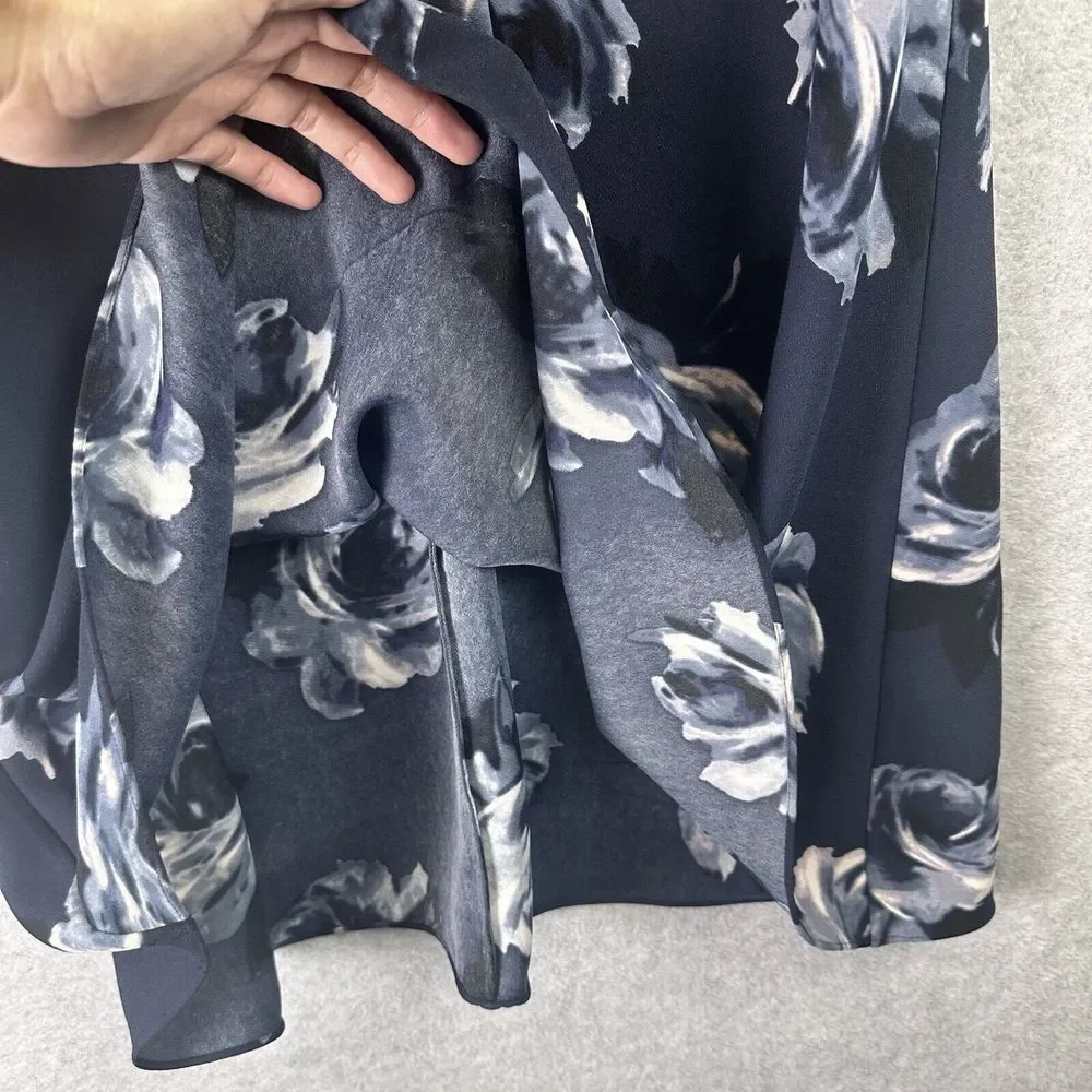 Kate Spade Long Bell Sleeve Stretchy Floral Mini Career Office Dress Size 0 Shor